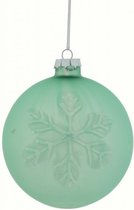 kerstbal Pepa 10 cm glas lichtgroen