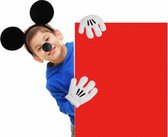 verkleedset Mickey Mouse jongens zwart/wit 4-delig