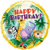 folieballon jungle happy birthday junior 45 cm