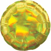folieballon Holographic Yellow Circle 46 cm