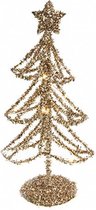 kerstornament Shadi led 30 cm staal goud