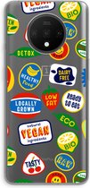 Case Company® - OnePlus 7T hoesje - Fruitsticker - Soft Cover Telefoonhoesje - Bescherming aan alle Kanten en Schermrand