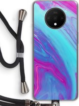 Case Company® - OnePlus 7T hoesje met Koord - Zweverige regenboog - Telefoonhoesje met Zwart Koord - Bescherming aan alle Kanten en Over de Schermrand