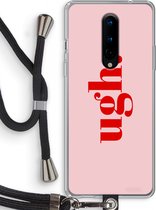 Case Company® - OnePlus 8 hoesje met Koord - Ugh - Telefoonhoesje met Zwart Koord - Bescherming aan alle Kanten en Over de Schermrand