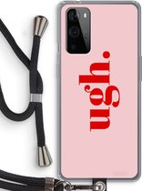 Case Company® - OnePlus 9 Pro hoesje met Koord - Ugh - Telefoonhoesje met Zwart Koord - Bescherming aan alle Kanten en Over de Schermrand