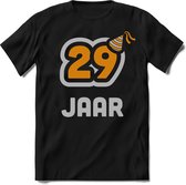 29 Jaar Feest kado T-Shirt Heren / Dames - Perfect Verjaardag Cadeau Shirt - Goud / Zilver - Maat S