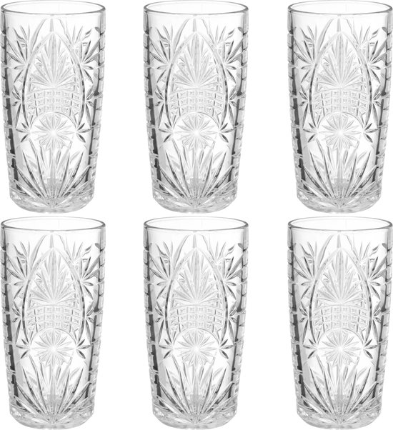 Set de 18 x verres à long drink Ayla 350 ml en verre - Verres à boire - Verres à Verres à eau