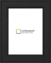 Fotolijst - Landelijke Stijl - Zwart met zichtbare houtnerf - Fotomaat 40x60 - Ontspiegeld glas - Art.nr. 1055001140601