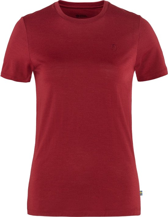 Fjällräven Abisko Wool SS W - Pomegranate red - Outdoor Kleding - Fleeces en Truien - T-Shirt