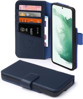 Samsung Galaxy S22 Plus (S22+) Hoesje - Luxe MobyDefend Wallet Bookcase - Blauw - GSM Hoesje - Telefoonhoesje Geschikt Voor Samsung Galaxy S22 Plus (S22+)