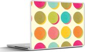 Laptop sticker - 15.6 inch - Retro - Bohemian - Patroon - Stippen - 36x27,5cm - Laptopstickers - Laptop skin - Cover