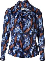 Dames shirt waterval bladerenprint | Maat XL