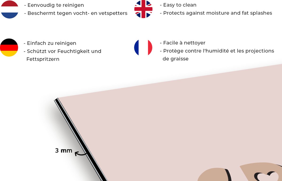 KitchenYeah Spatscherm 80x55 cm - Best grandma ever - Aluminium thumbnail 2