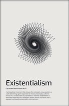 Walljar - Existentialism - Muurdecoratie - Poster met lijst