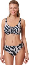 No Gossip Verstelbare beugelbikini met hoge taille Plus Size tijger en luipaardpatroon met borstkussen MULTICOLOR 46