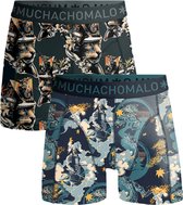 Muchachomalo-2-pack onderbroeken voor mannen-Elastisch Katoen-Boxershorts - Maat L