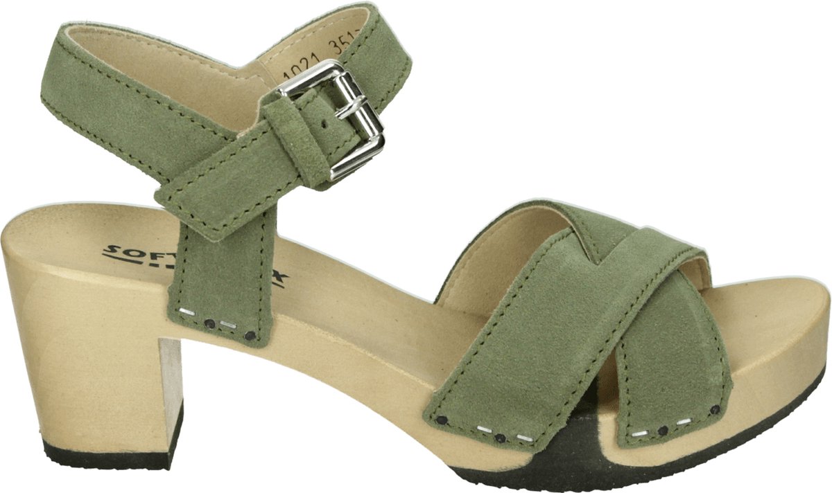 Softclox S3570 PEPPINA - Volwassenen Sandalen met hak - Kleur: Groen - Maat: 42