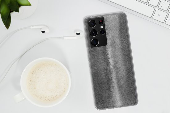 Coque Samsung Galaxy S21 Ultra - Argent - Imprimé béton - Abstrait - Coque en Siliconen téléphone -