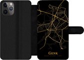 Bookcase Geschikt voor iPhone 11 Pro telefoonhoesje - Genk - Kaart - Gold - Met vakjes - Wallet case met magneetsluiting