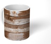 Mok - Koffiemok - Plank - Retro - Hout - Mokken - 350 ML - Beker - Koffiemokken - Theemok