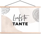 Porte-affiche avec affiche - Affiche scolaire - Citations - Dictons - 'Chère tante' - Pastel - 120x80 cm - Lattes vierges