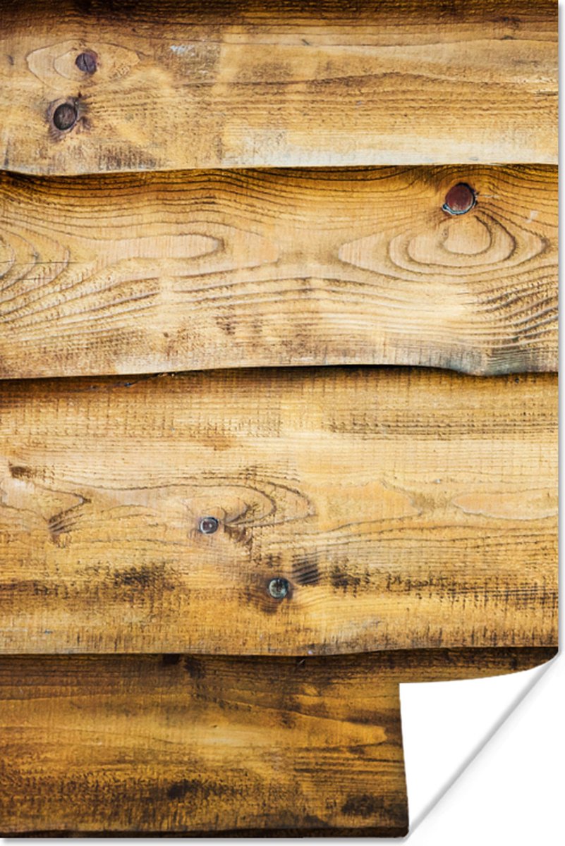 Poster 120x180 cm - Vintage - Hout - Boomstam - Structuur - Posters - Kamer decoratie - Wa