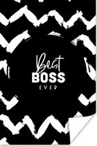 Affiche Boss - Best Boss - Citations - Zwart - Wit - 60x90 cm