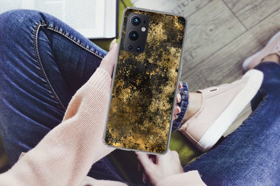 Coque OnePlus 9 Pro - Or - Zwart - Luxe - Coque de téléphone en Siliconen