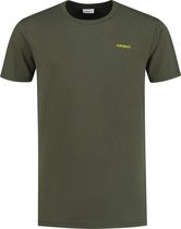 Purewhite -  Heren Regular Fit   T-shirt  - Groen - Maat M