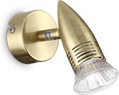 Ideal Lux Alfa - Wandlamp Modern - Messing - H:11cm  - GU10 - Voor Binnen - Metaal - Wandlampen - Slaapkamer - Woonkamer