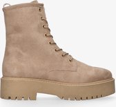 Tango | Bee chunky 84-m camel vegan suede biker - camel sole | Maat: 42