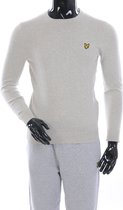 Lyle & Scott Cotton Merino Crew Jumper Truien & Vesten Heren - Sweater - Hoodie - Vest- Lichtgrijs - Maat L