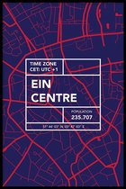Walljar - Stadskaart Eindhoven Centrum V - Muurdecoratie - Poster