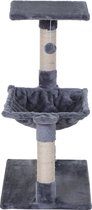 PawHut Klimboom met sisal paal, kattenboom, krabpaal, hangmat, spaanplaat D30-215-1