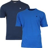 2-Pacj Donnay T-shirt - Sportshirt - Heren - Navy/Active Blue - maat XXL