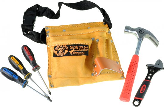 Kids at work Gereedschap voor kinderen Werktuigset – 7-delig
