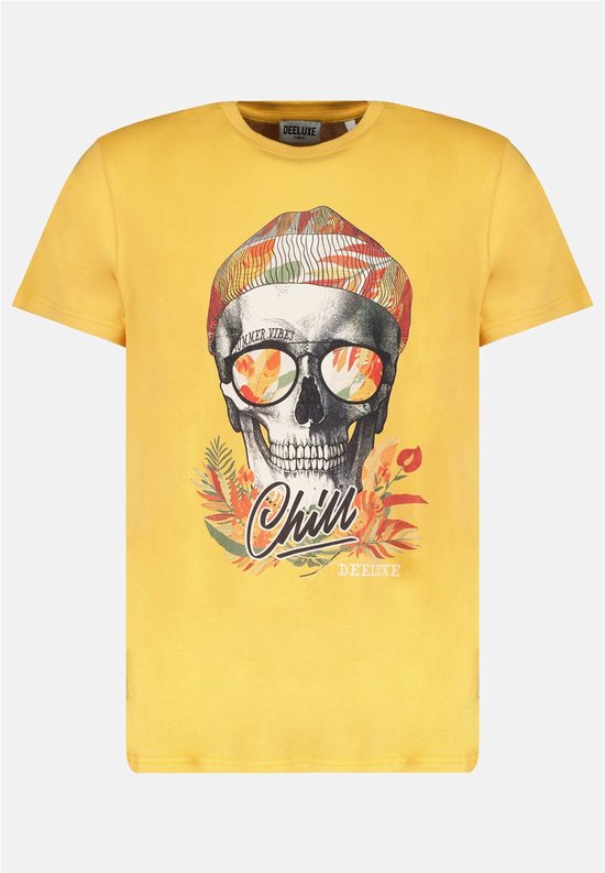 DEELUXE T-shirt met doodskop en bloemenJEK Sun