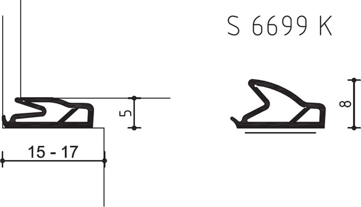 Dichting S6699K (Zelfklevend) - 100 Meter