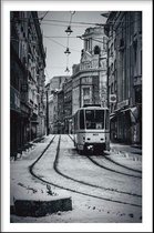 Walljar - Lisbon Tram - Muurdecoratie - Poster met lijst