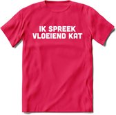 Ik Spreek Vloeiend Kat - Katten T-Shirt Kleding Cadeau | Dames - Heren - Unisex | Kat / Dieren shirt | Grappig Verjaardag kado | Tshirt Met Print | - Roze - M