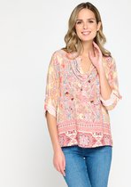 LOLALIZA Blouse met paisleyprint - Roze - Maat 40