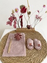 BamBam Hotel Slippers van organisch materiaal - Roze - Baby cadeau