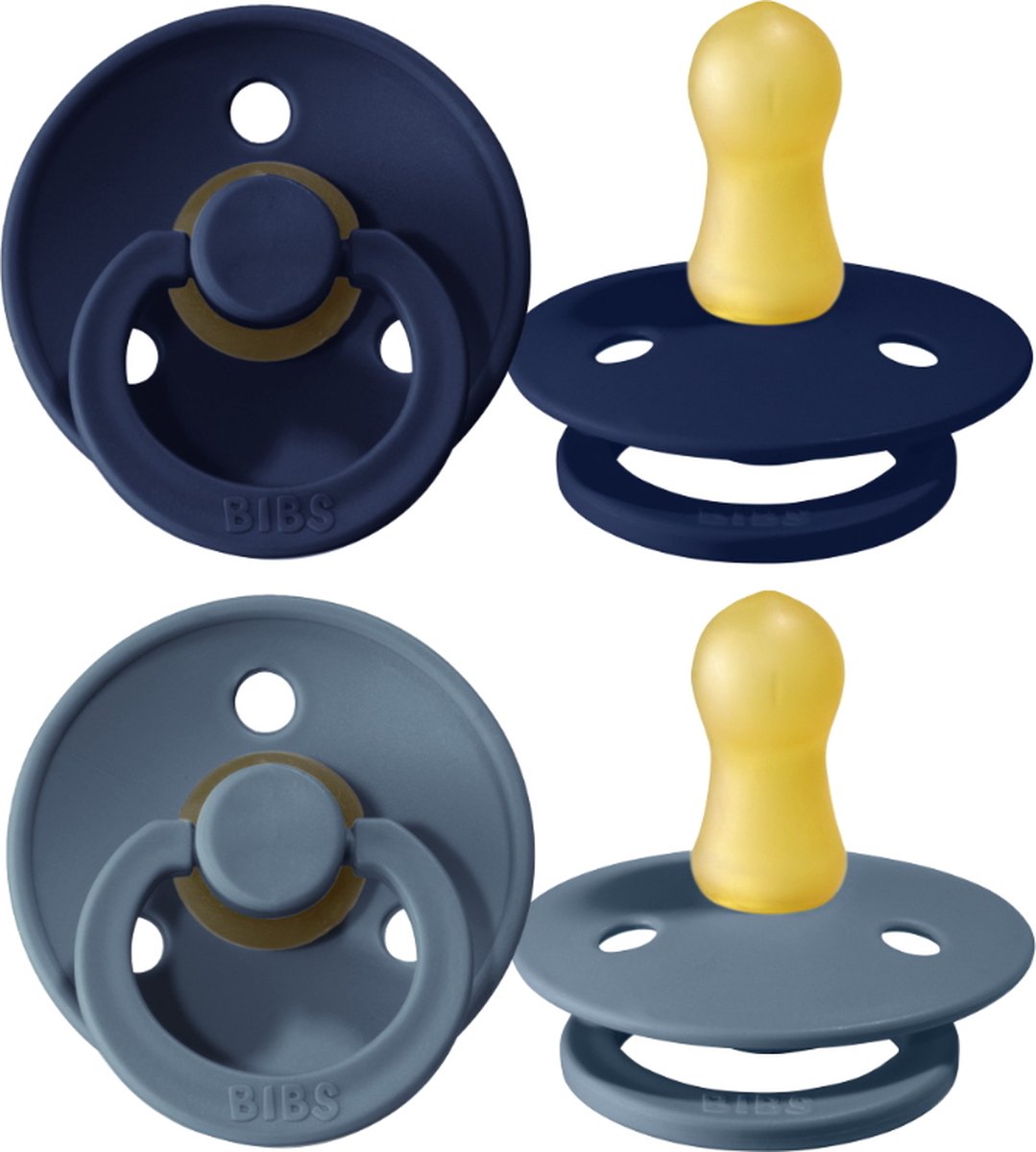Goedkoopste BiBS - Colour Pacifier - Stage 1 Fopspeen - 0 maanden - 2 stuks - Deep Space / Petrol