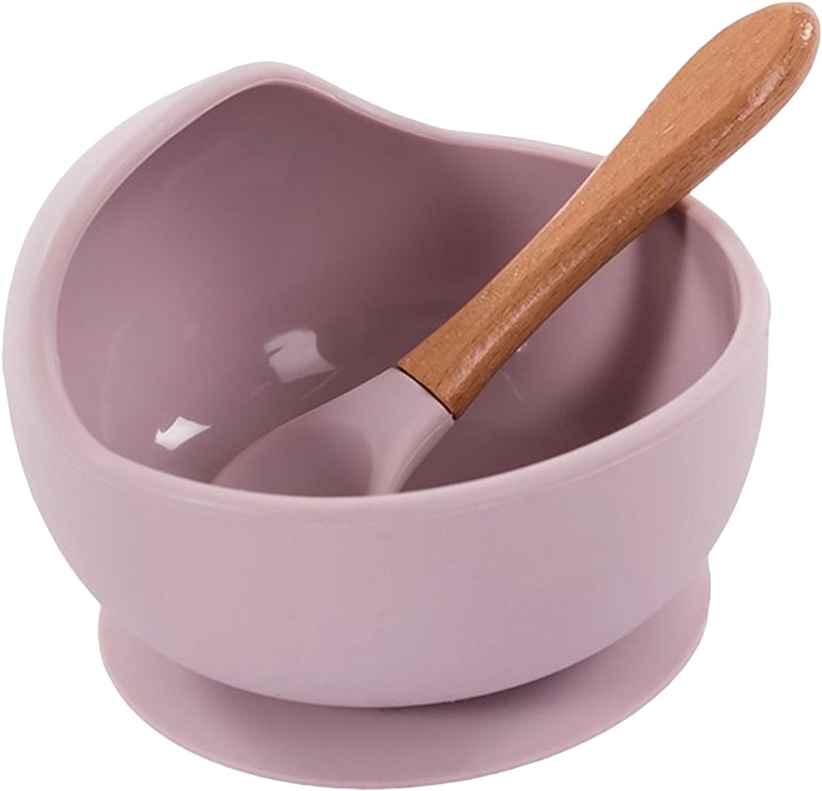 Bo Jungle B-Suction Bowl Roze Kommetje met Lepel B500620