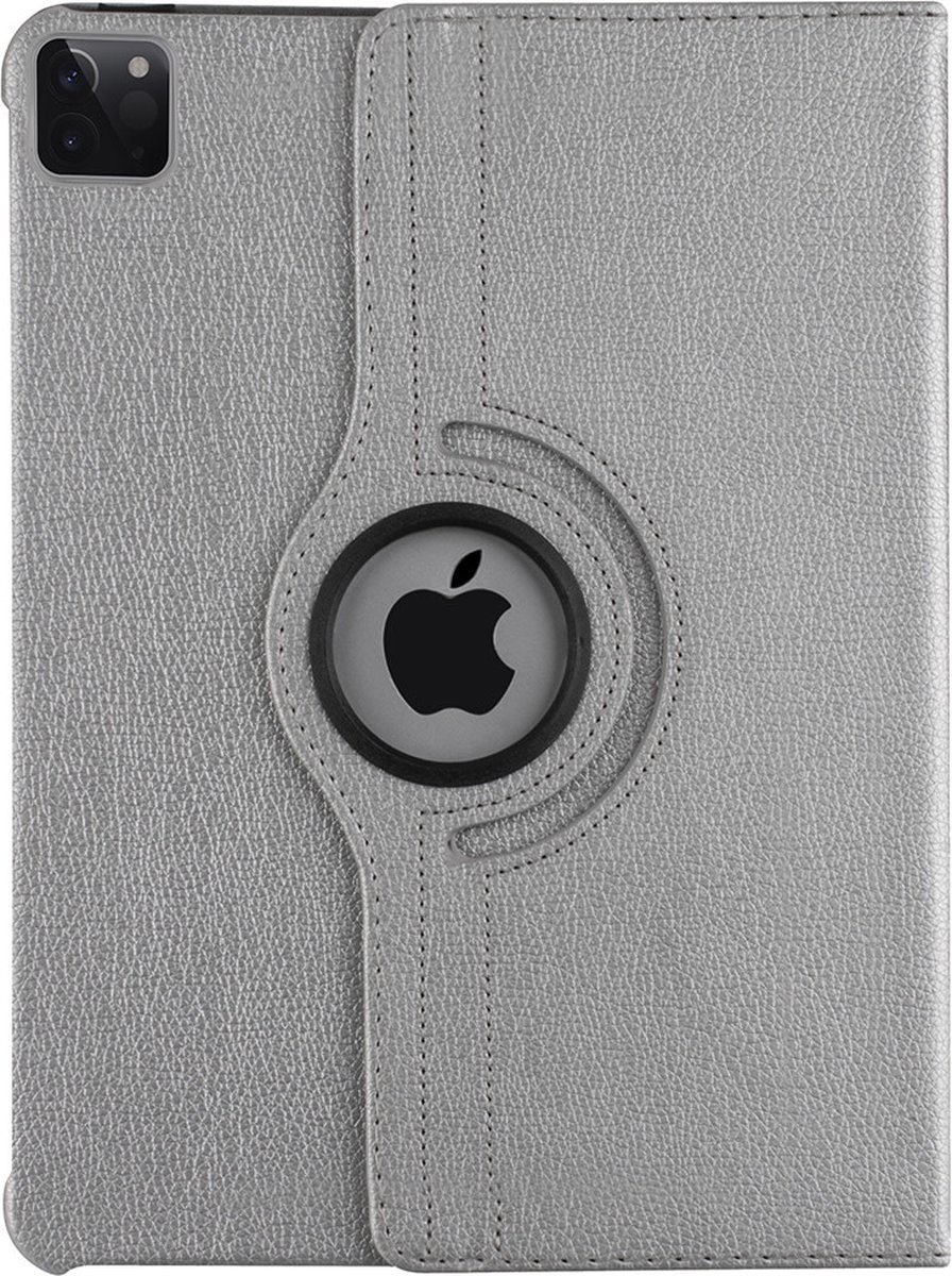 Apple iPad Pro 12.9 (2021) Book Case Tablethoes - Zilver - 360 Graden Draaibaar