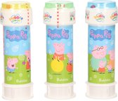 3x Peppa Pig bellenblaas flesjes met spelletje 60 ml voor kinderen - Uitdeelspeelgoed - Grabbelton speelgoed