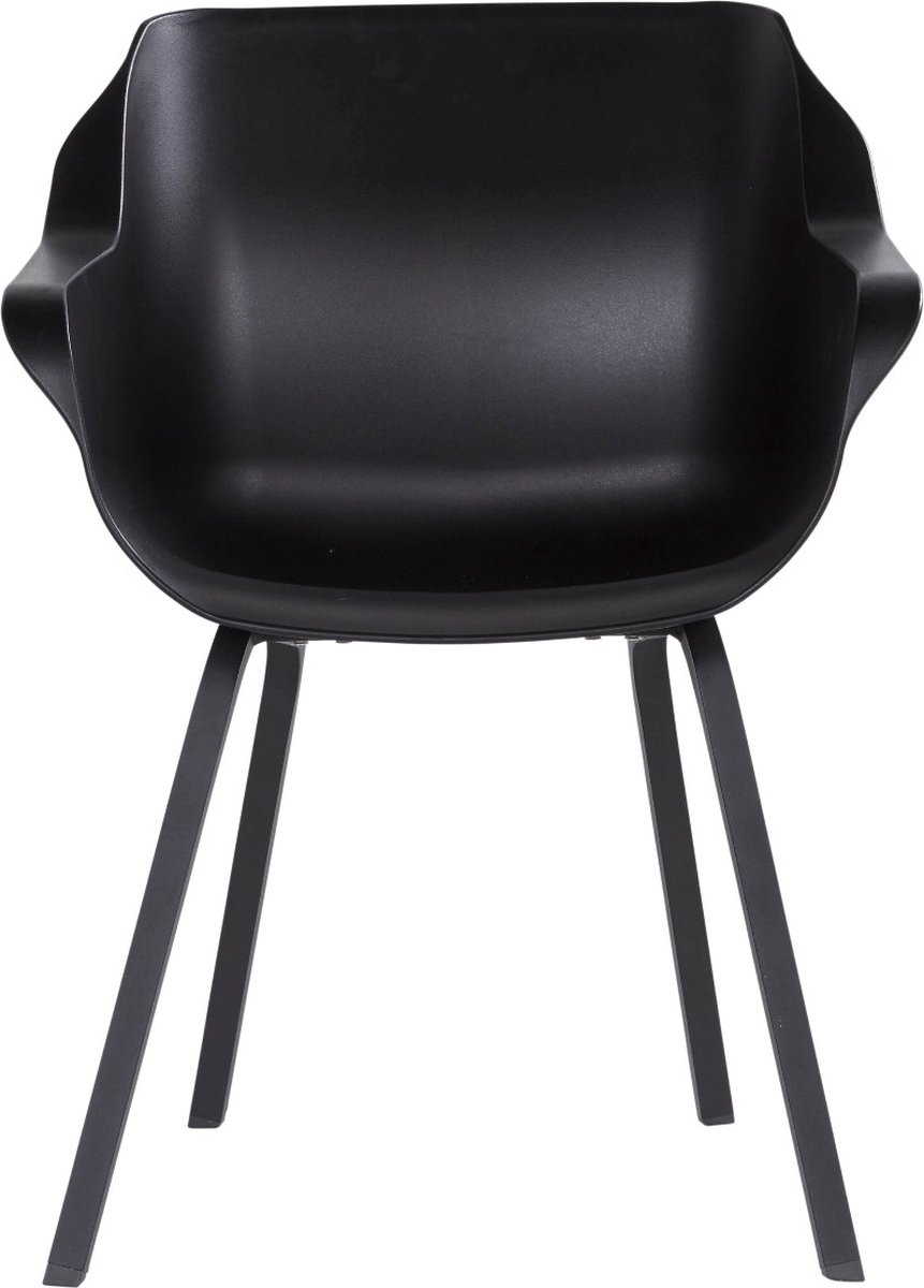 Hartman Sophie armchair chaise de jardin avec accoudoirs - Noir - set de 2