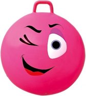 Skippybal smiley voor kinderen 70 cm  Roze