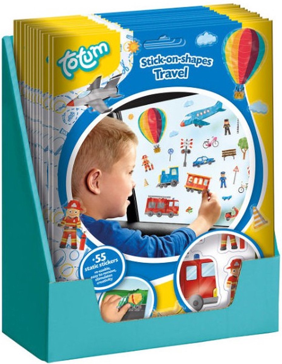 Auto raamstickers verkeer - reizen thema 55 stuks - in de auto op reis - voor kinderen autoraam plakstickers — afbeelding 3