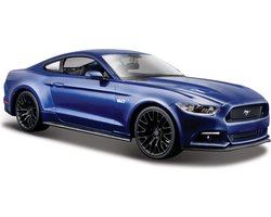 Maisto Modelauto - Ford Mustang 2015 - blauw - 18 cm - schaal 1:24 - speelgoedauto